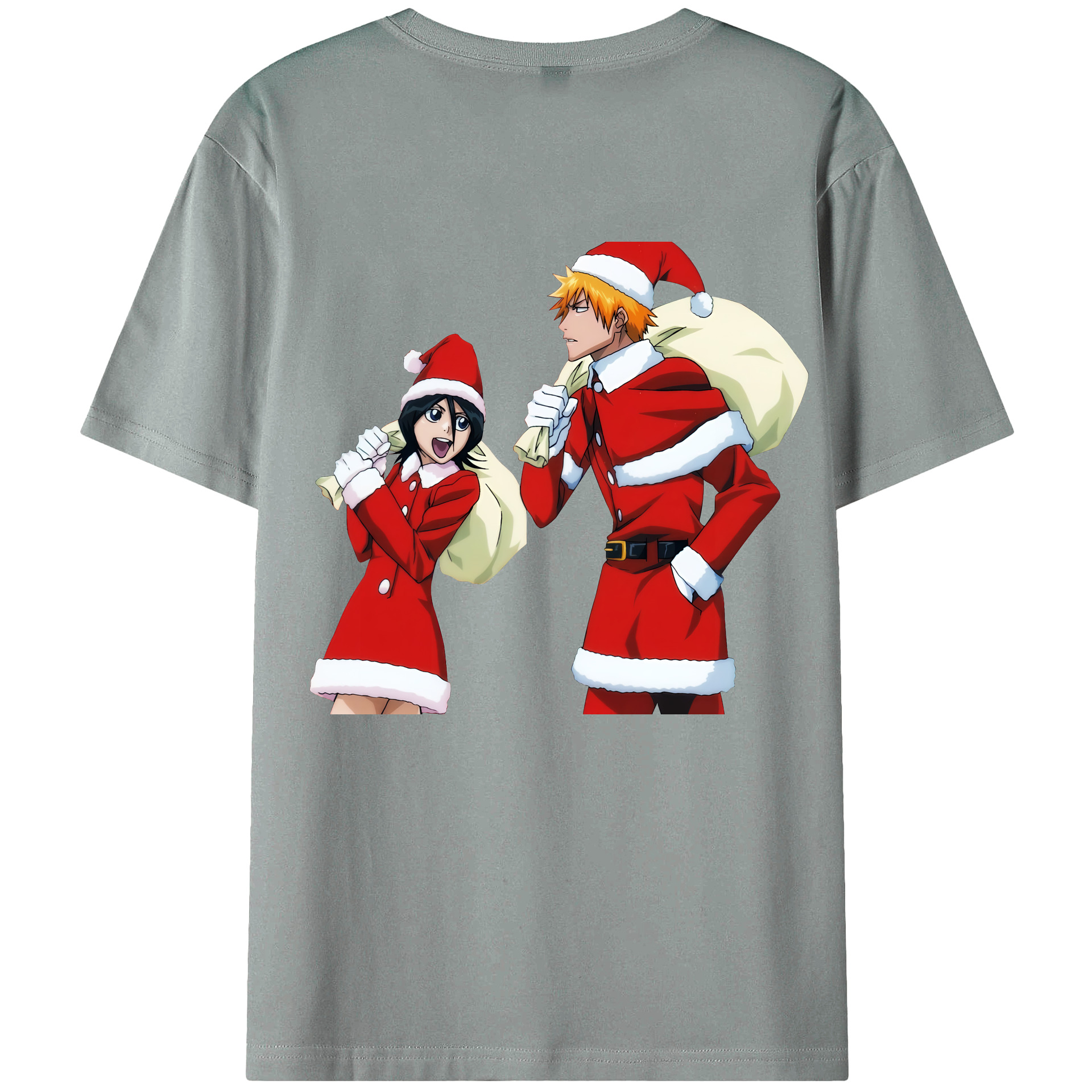 （画像用） ブリーチ 朽木ルキア BLEACH Kuchiki Rukia 綿100％ メンズ半袖Tシャツ（バックプリント） 通気性